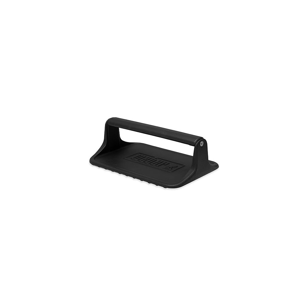 Weber Weighted Cast Iron Griddle Grill Press, Black