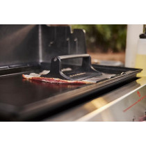 Weber Weighted Cast Iron Griddle Grill Press, Black