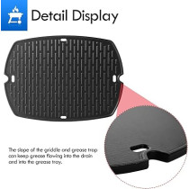 Weber Cast Iron Grill Griddle Insert Q 300 And 3000 Series, Iron Grill Plate