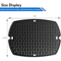 Weber Cast Iron Grill Griddle Insert Q 300 And 3000 Series, Iron Grill Plate