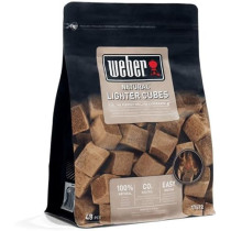 Weber Natural Brown Lighter Cubes, Pack Of 48 Pcs