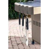 Weber BBQ Stainless Steel Tool Set Includes Spatula, Tong And Fork With Comfortable Handle, Black/Silver