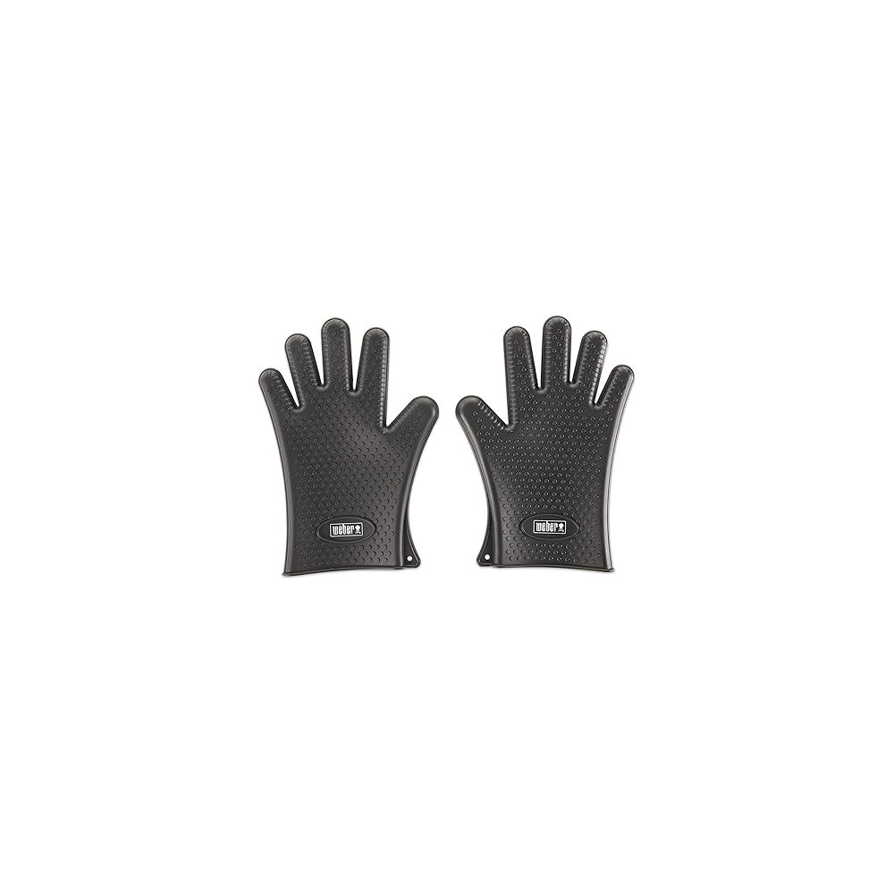 Weber Reusable Heat Resistant Silicone Grilling Glove, Black