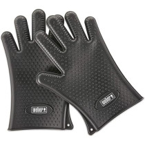 Weber Reusable Heat Resistant Silicone Grilling Glove, Black
