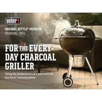 Weber 22 Inch Original Kettle Premium Charcoal Grill, Black
