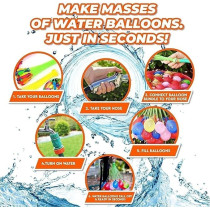 Happy Baby Magic Balloons Water Balloons Bunch Filled With Water Inflatable Balls Party Decoration Latex Toy, Multicolor, 111Pcs/Bag, 07090229