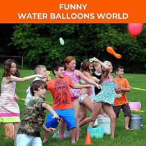Happy Baby Magic Balloons Water Balloons Bunch Filled With Water Inflatable Balls Party Decoration Latex Toy, Multicolor, 111Pcs/Bag, 07090229