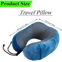 Pillow Memory Foam Neck And Head Support Pillows Airplane Travel, Blue