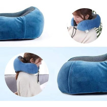 Pillow Memory Foam Neck And Head Support Pillows Airplane Travel, Blue