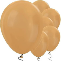Amscan Metallic Gold Latex Balloons, 50 Pcs, Gold