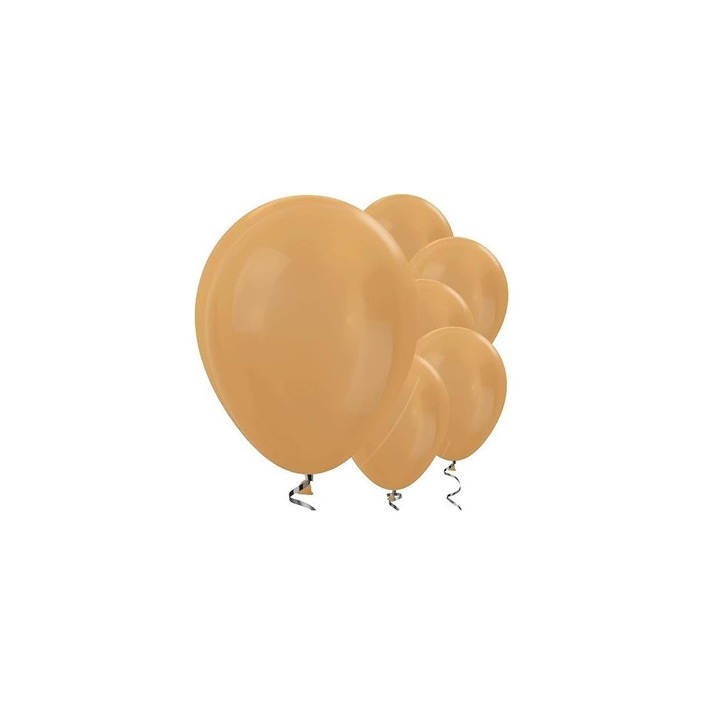 Amscan Metallic Gold Latex Balloons, 50 Pcs, Gold