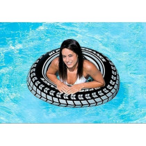 Intex Swimming Tube Giant Car Tyre, 91cm, Black/White