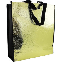 Non-Woven Fabric Bag 34.5 x 12 x 38 cm Golden Color Stylish and Durable Reusable Tote for Shopping, Gifts, And Events