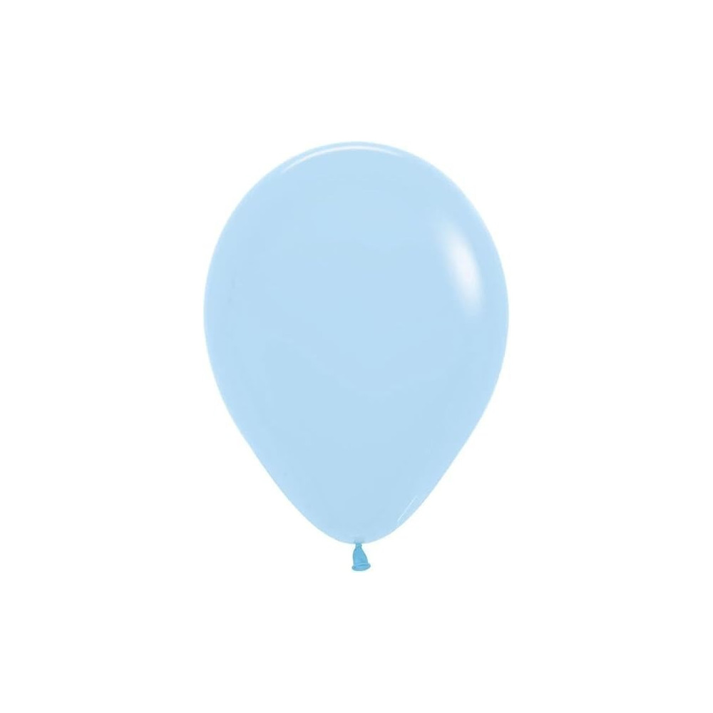 Amscan 20012399 Latex 453.59 Grams Balloons, Matte Pastel Blue