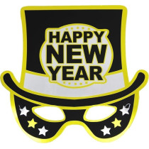 Happy New Year Eye Mask Set 2PCS/Card Celebrate the New Year in Style with Cozy Fun Designs Perfect for Relaxation Sleep or Gifting Perfect for Party Favors And Self Care Moments, Black