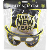 Happy New Year Eye Mask Set 2PCS/Card Celebrate the New Year in Style with Cozy Fun Designs Perfect for Relaxation Sleep or Gifting Perfect for Party Favors And Self Care Moments, Black