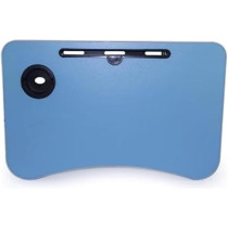 Portable Folding Laptop Table With iPad And Cup Holder, Blue