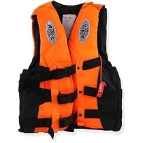 Adult Swim Jacket High Visibility 3 Belt Swim Vest with Reflecting Tape, 46 x 54cm for Water Safety, Large