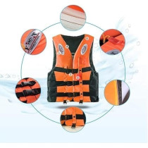 Adult Swim Jacket High Visibility 3 Belt Swim Vest with Reflecting Tape, 46 x 54cm for Water Safety, Large