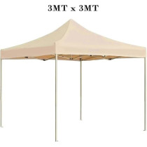 Waterproof Foldable Tent 3 x 3 Meter Perfect For Outdoor Events, Camping, And Parties, Beige