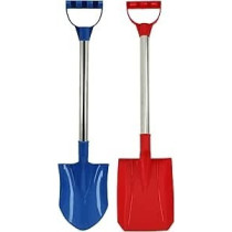 Children's Outdoor Beach Toy Set 2 Pack 56cm Shovels for Sand Digging, Mix Colors, Ages 3+, Blue/Red