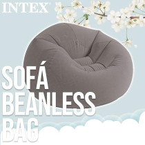 Intex Beanless Bag Inflatable Chair, Grey, 68579Np