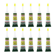 Super Glue 2.5G Per Tube, Fast Dry Instant Bonding -Strong Adhesion Liquid Glue With Precision Applicator, Pack Of 12