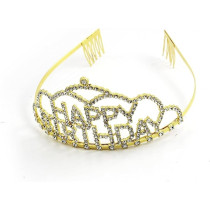 Birthday Crown For Women And Girls Queen Gold Tiara, Perfect For Party Supplies, Favors, Gifts For Her, Friend, Sister, Mother, Aunt Pack Of 1