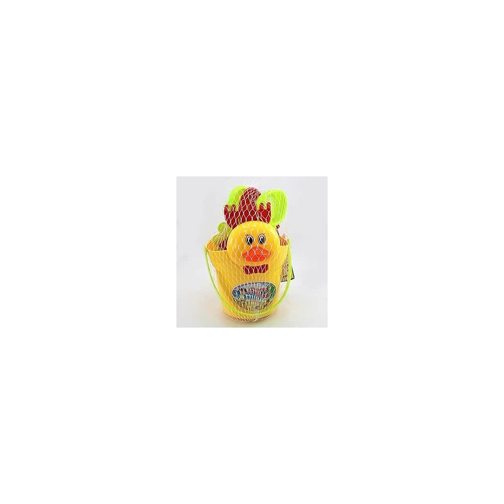 Ultimate 7 Piece Duck Bucket Beach Toy Set Includes 15 X 12Cm Bucket Shovel Rake And Sand Molds For Ages 3+ Durable And Fun Outdoor Play Set