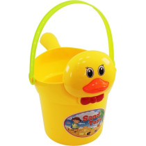 Ultimate 7 Piece Duck Bucket Beach Toy Set Includes 15 X 12Cm Bucket Shovel Rake And Sand Molds For Ages 3+ Durable And Fun Outdoor Play Set
