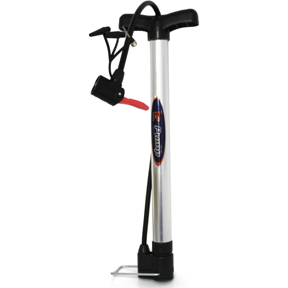 Portable Bicycle Pump With High Pressure Hand Air Inflator And Extension Hose For Basketballs And Footballs, Perfect For Mountain Bikes And Other Sports And Include Needles, Hose