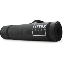 Fittex Tough Yoga Mat With Carry Strap, Made Of Durable Non-Slip 10 Mm Thick Material, 188 X 61 X 1 Cm