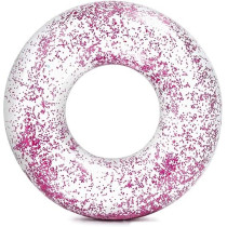 Intex Transparent Glitter Tube Inflatable Swimming Pool Float Raft Ring