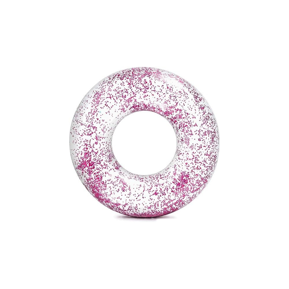 Intex Transparent Glitter Tube Inflatable Swimming Pool Float Raft Ring