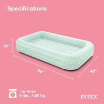 Intex Kidz Travel Bed With Hand Pump, Beige, 66810Ep, 42 X 66 X 10