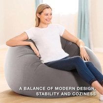 Intex Beanless Bag Chair, Gray, H27 X W41 X D42 Inches, 68579Ep