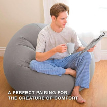 Intex Beanless Bag Chair, Gray, H27 X W41 X D42 Inches, 68579Ep