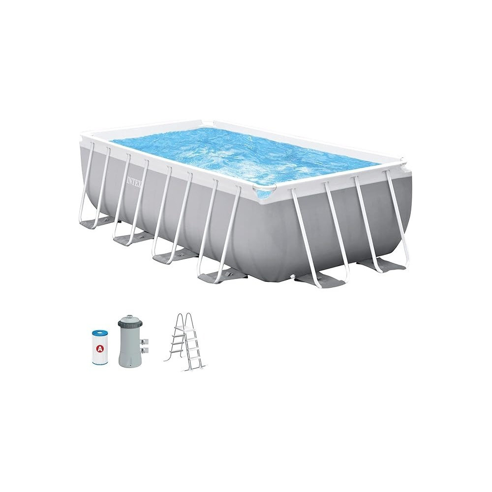 Intex Prism Frame Rectangular Pool Set, 4 M X 2 M X 1.22 M