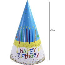 Happy Birthday Paper Hats 6 Pieces Perfect For Birthday Party