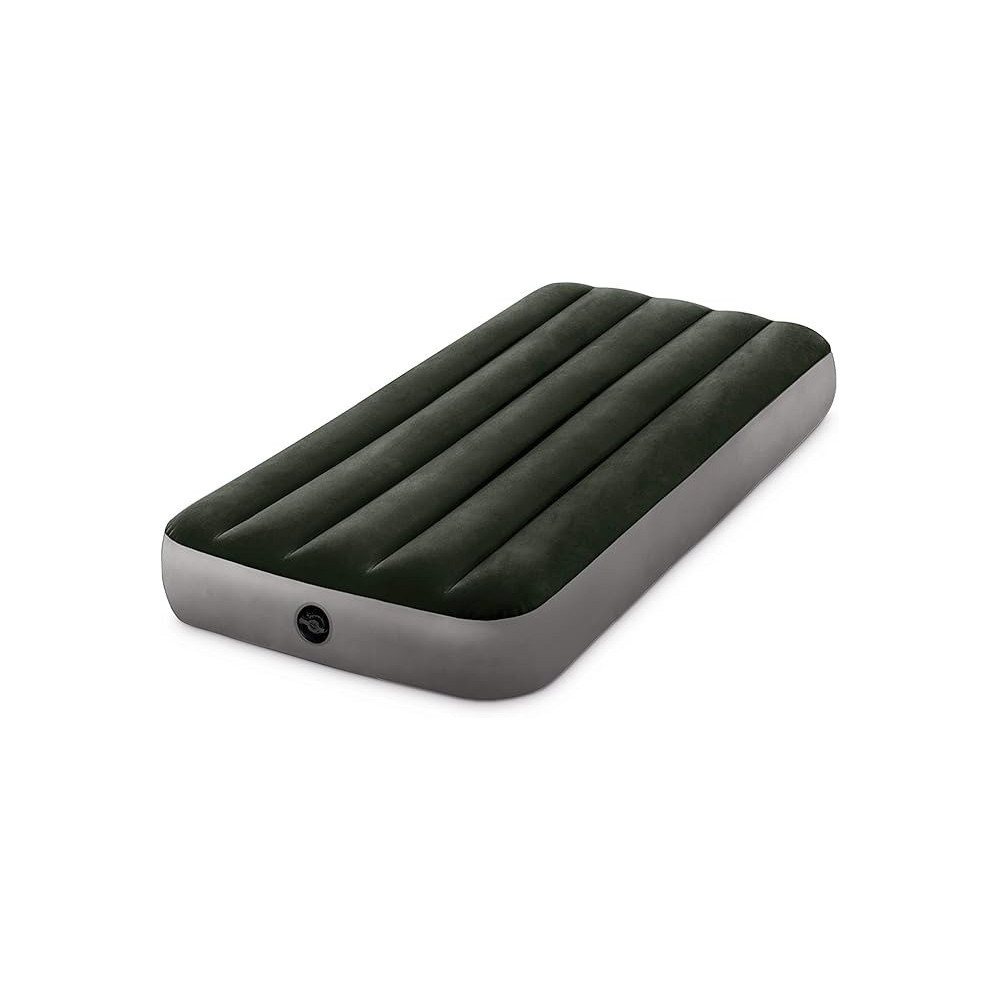 Intex Pvc/Polyester/Abs/Rayon Junior Twin Dura-Beam Prestige Downy Airbed, 64106, Green, H25 X W76 X D191 Cm