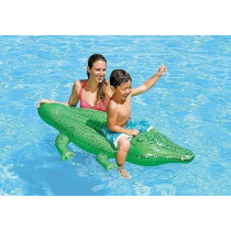 Intex Gator Ride On Inflatable Pool Float, Small Alligator, Multi Color, 58546