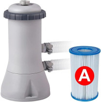 Intex Prism Frame Rectangular Pool Set, 3M X 1.75M X 0.8M, 26784Uk, Grey