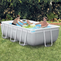 Intex Prism Frame Rectangular Pool Set, 3M X 1.75M X 0.8M, 26784Uk, Grey