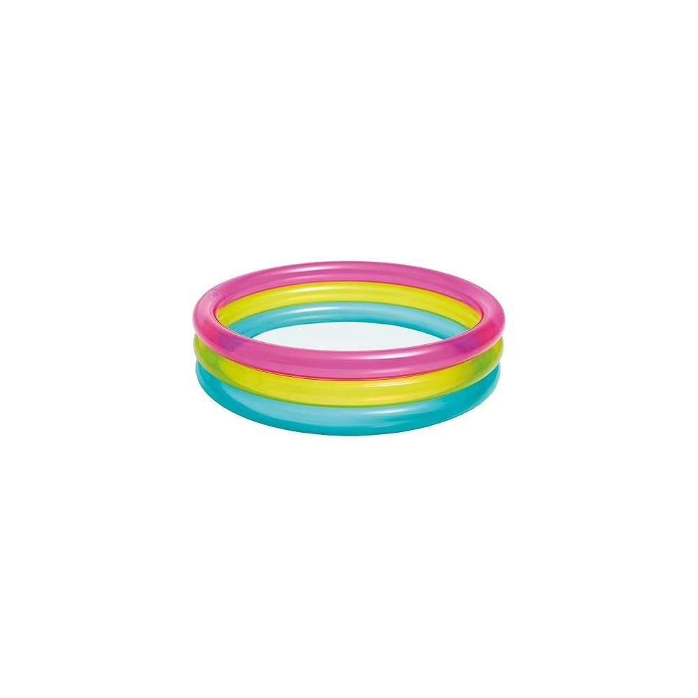 Intex 57104 Pool Baby Rainbow, Pink, Yellow And Blue, 86 x 25 Cm