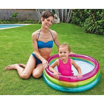 Intex 57104 Pool Baby Rainbow, Pink, Yellow And Blue, 86 x 25 Cm