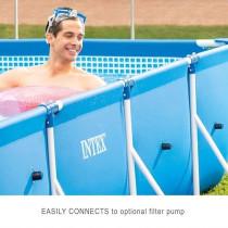 Intex Rectangular Frame Pool, Blue, Ages 6 Plus, 28273, 4.5M x 2.2M x 0.85M, 28273Np