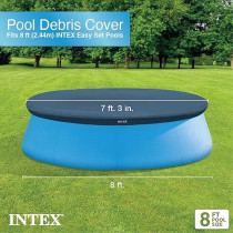 Intex 8-Foot Round Easy Set Pool Cover, Blue