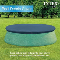 Intex 8-Foot Round Easy Set Pool Cover, Blue