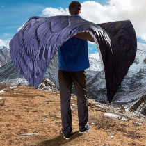 Camping Outdoor Sleeping Bag, All-Season Ultralight, Waterproof, Breathable, Portable -Zipper, Adjustable Hood, Compression Bag Included, 218 x 70Cm Size, Purple