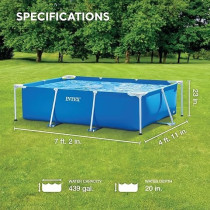 Intex Play Pool Unisex 28270, Rectangular Frame Pool, 2.2 x 1.5 x 0.6 M, 28270Np